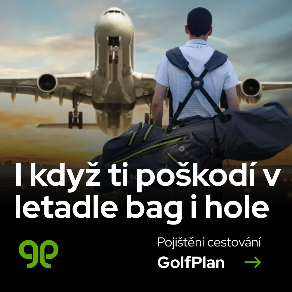 GolfPlan pojištění 13 - Pojištění při cestování, travel golf bag, poškozené hole v letadle